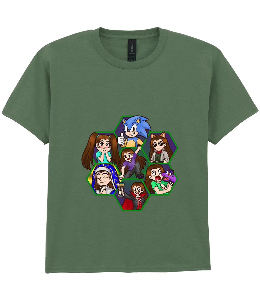 Kids Short Sleeve T-Shirt - Argick Hexagons