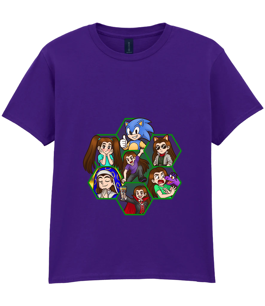 Kids Short Sleeve T-Shirt - Argick Hexagons