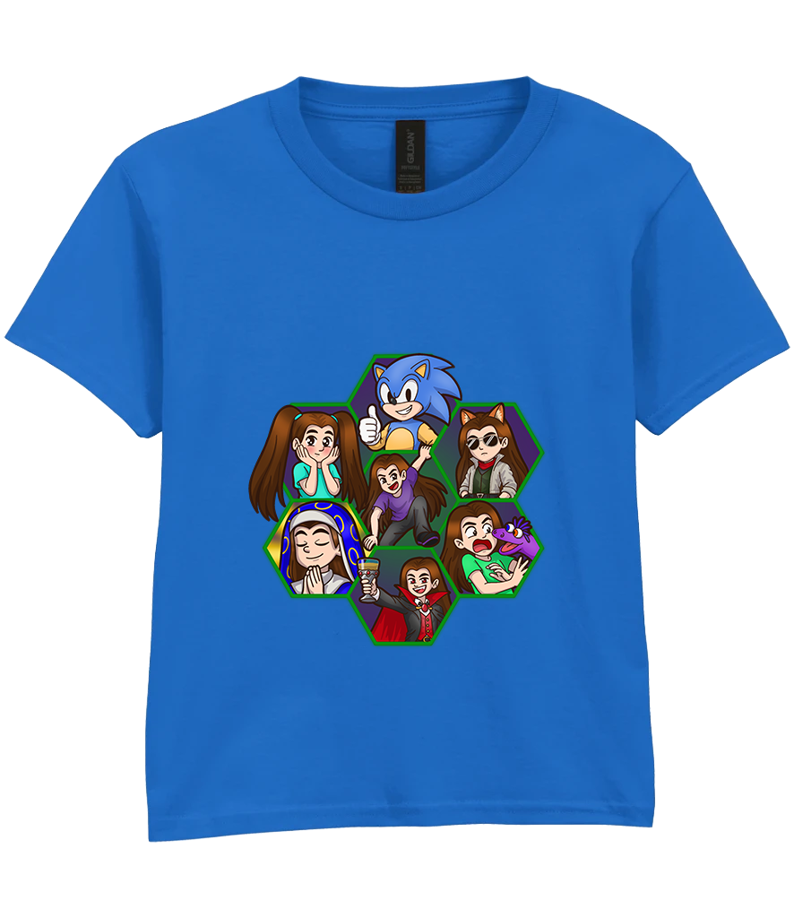Kids Short Sleeve T-Shirt - Argick Hexagons