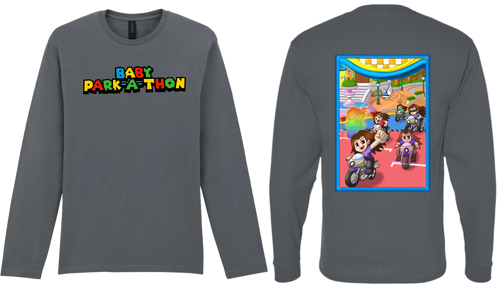 Adult Long Sleeve Printed T-Shirt - Baby Park-a-Thon