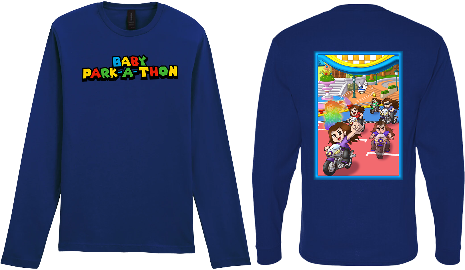 Adult Long Sleeve Printed T-Shirt - Baby Park-a-Thon