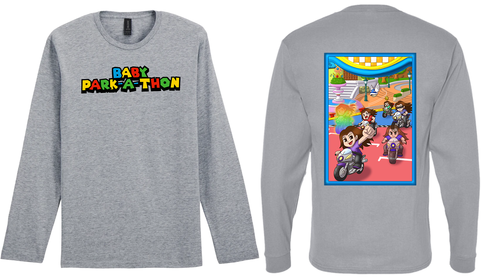 Adult Long Sleeve Printed T-Shirt - Baby Park-a-Thon