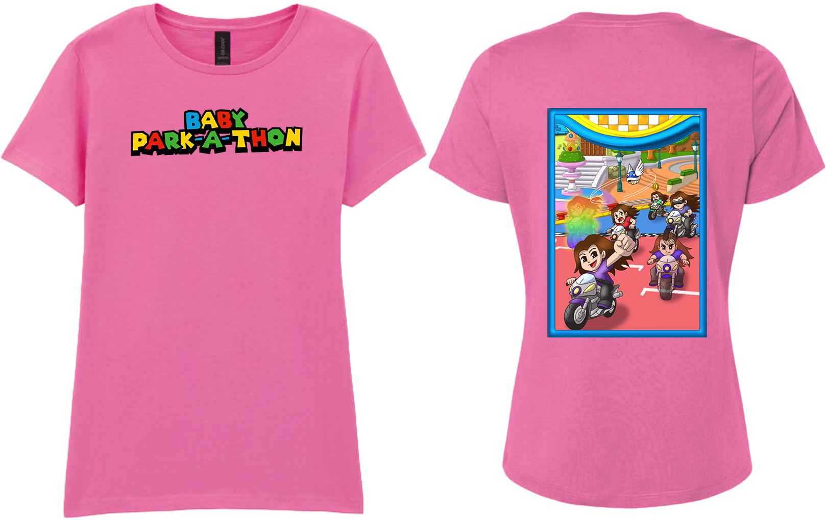 Adult Ladies Printed T-Shirt - Baby Park-a-Thon