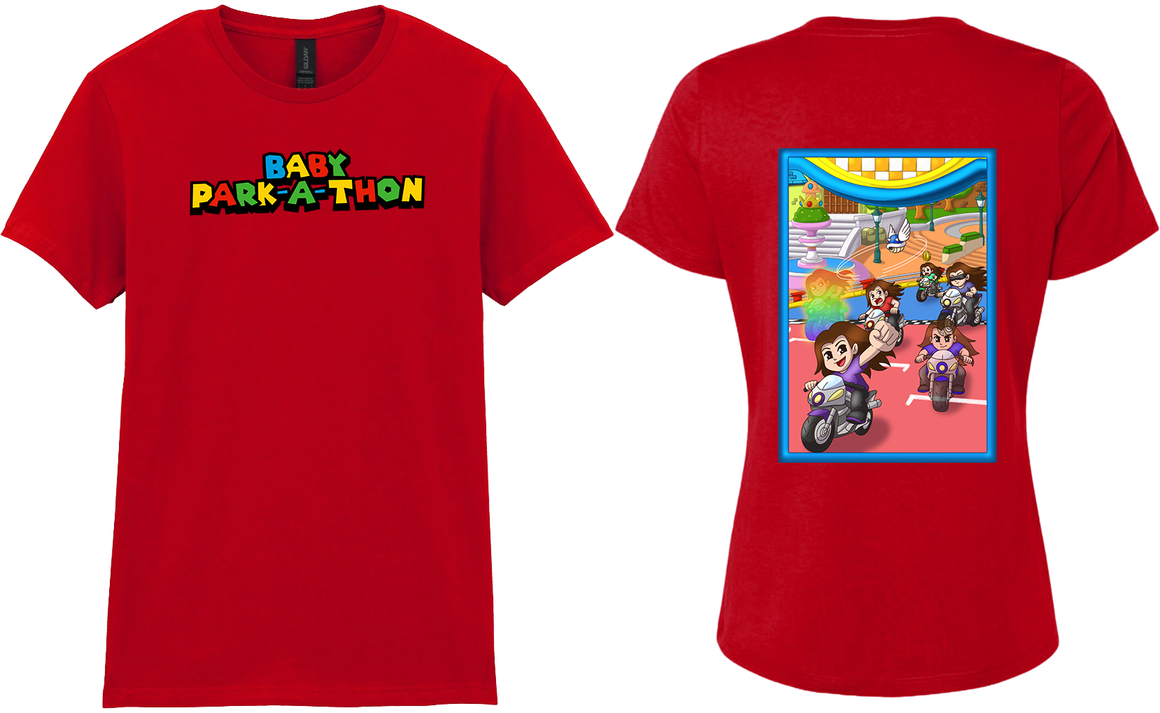 Adult Ladies Printed T-Shirt - Baby Park-a-Thon
