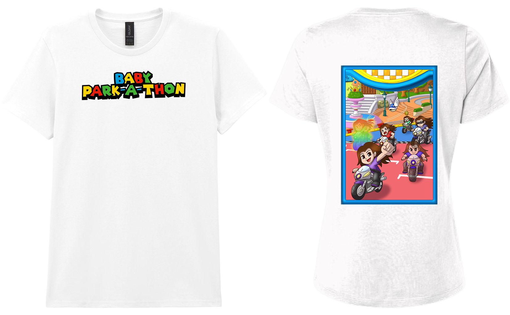 Adult Ladies Printed T-Shirt - Baby Park-a-Thon