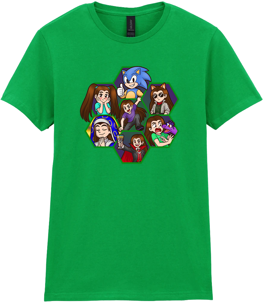 Adult Ladies Printed T-Shirt - Argick Hexagons