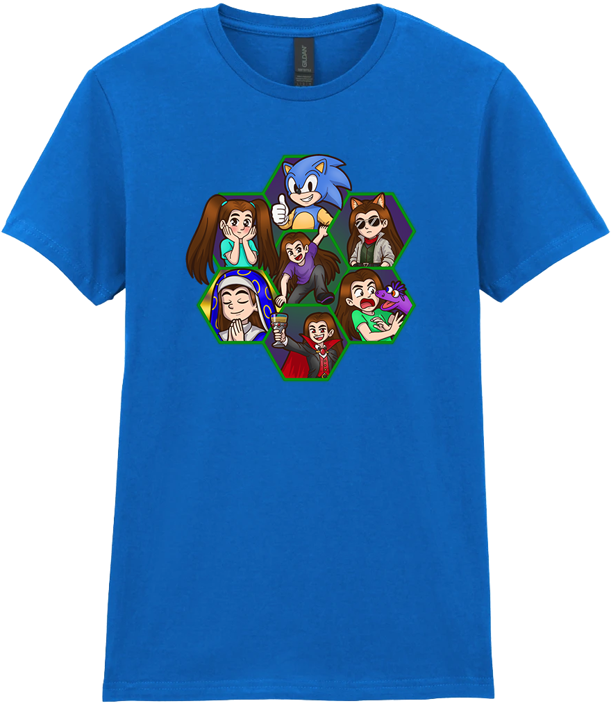 Adult Ladies Printed T-Shirt - Argick Hexagons