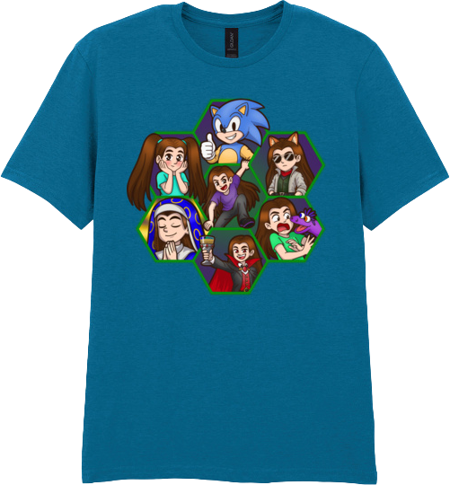 Adult Short Sleeve Printed T-Shirt - Argick Hexagons