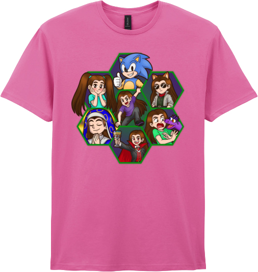 Adult Short Sleeve Printed T-Shirt - Argick Hexagons