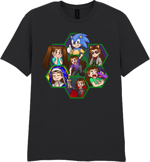 Adult Short Sleeve Printed T-Shirt - Argick Hexagons