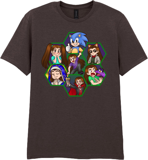 Adult Short Sleeve Printed T-Shirt - Argick Hexagons
