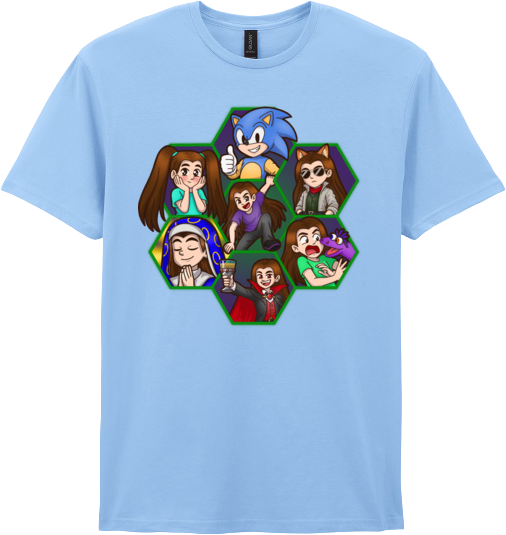 Adult Short Sleeve Printed T-Shirt - Argick Hexagons