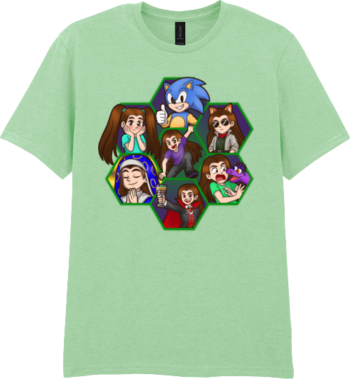 Adult Short Sleeve Printed T-Shirt - Argick Hexagons