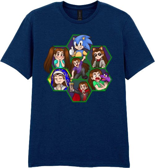 Adult Short Sleeve Printed T-Shirt - Argick Hexagons