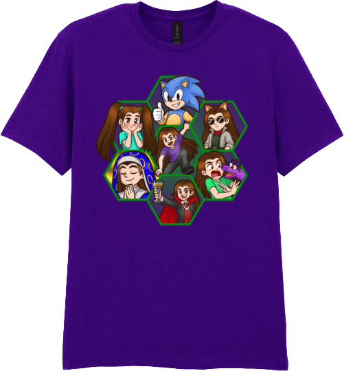 Adult Short Sleeve Printed T-Shirt - Argick Hexagons