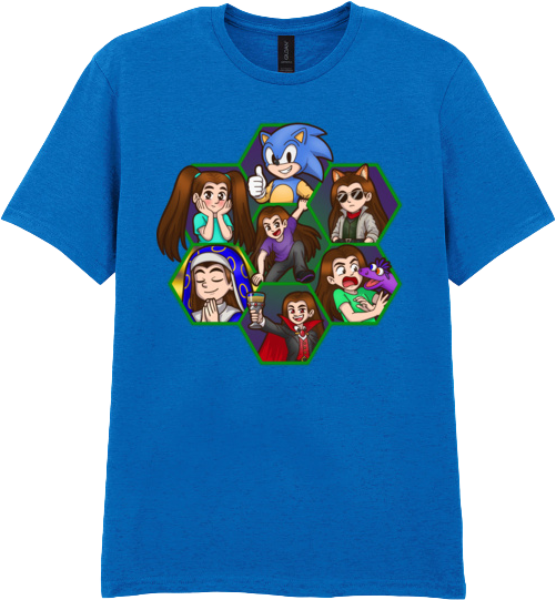 Adult Short Sleeve Printed T-Shirt - Argick Hexagons