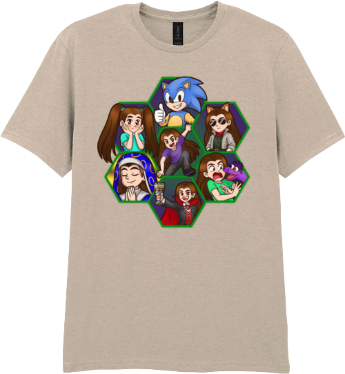 Adult Short Sleeve Printed T-Shirt - Argick Hexagons