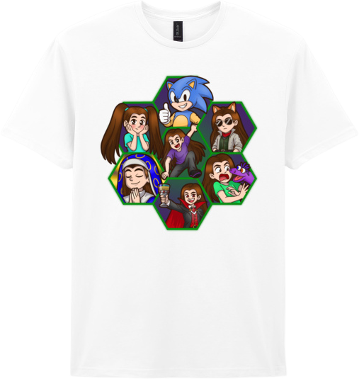 Adult Short Sleeve Printed T-Shirt - Argick Hexagons